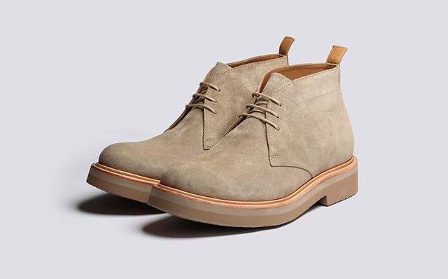 Grenson Clement Mens Chelsea Boots in Beige Suede GRS114032